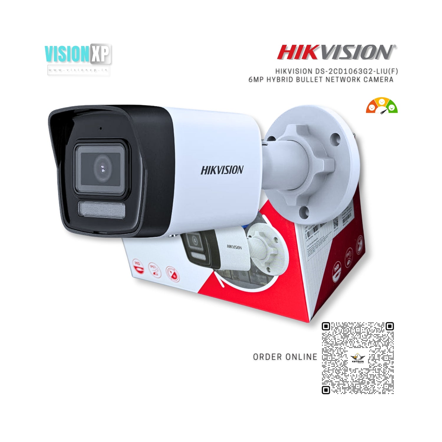 Hikvision DS-2CD1063G2-LIU 6MP Hybrid Turret Network Bullet Camera Hikvision DS-2CD1063G2-LIU 6MP Hybrid Turret Network Bullet Camera